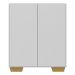 Aparador Buffet 2 Portas com Pés Quadrados Veneza Multimóveis V3610 Branco/Natural