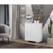 Aparador Buffet 2 Portas com Pés Quadrados Veneza Multimóveis V3610 Branco/Natural