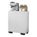 Aparador Buffet 2 Portas com Pés Quadrados Veneza Multimóveis V3610 Branco/Preto