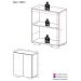 Aparador Buffet 2 Portas com Pés Quadrados Veneza Multimóveis V3610 Branco/Preto