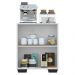 Aparador Buffet 2 Portas com Pés Quadrados Veneza Multimóveis V3610 Branco/Preto