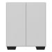 Aparador Buffet 2 Portas com Pés Quadrados Veneza Multimóveis V3610 Branco/Preto