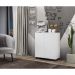 Aparador Buffet 2 Portas com Pés Quadrados Veneza Multimóveis V3610 Branco/Preto