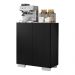 Aparador Buffet 2 Portas com Pés Quadrados Veneza Multimóveis V3610 Preto/Branco