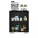 Aparador Buffet 2 Portas com Pés Quadrados Veneza Multimóveis V3610 Preto/Branco