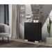 Aparador Buffet 2 Portas com Pés Quadrados Veneza Multimóveis V3610 Preto/Branco