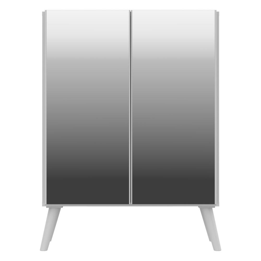 Aparador Buffet 2 portas com Espelho Retrô Vegas Multimóveis V3613 Branco