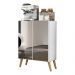 Aparador Buffet 2 portas com Espelho Retrô Vegas Multimóveis V3613 Branco/Natural