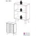 Aparador Buffet 2 portas com Espelho Retrô Vegas Multimóveis V3613 Branco/Natural
