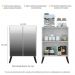 Aparador Buffet 2 portas com Espelho Retrô Vegas Multimóveis V3613 Branco/Preto