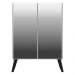 Aparador Buffet 2 portas com Espelho Retrô Vegas Multimóveis V3613 Branco/Preto