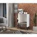 Aparador Buffet 2 portas com Espelho Retrô Vegas Multimóveis V3613 Branco/Preto