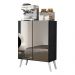 Aparador Buffet 2 portas com Espelho Retrô Vegas Multimóveis V3613 Preto/Branco