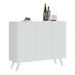 Aparador Buffet 3 Portas Retrô Veneza Multimóveis MP1009 Branco