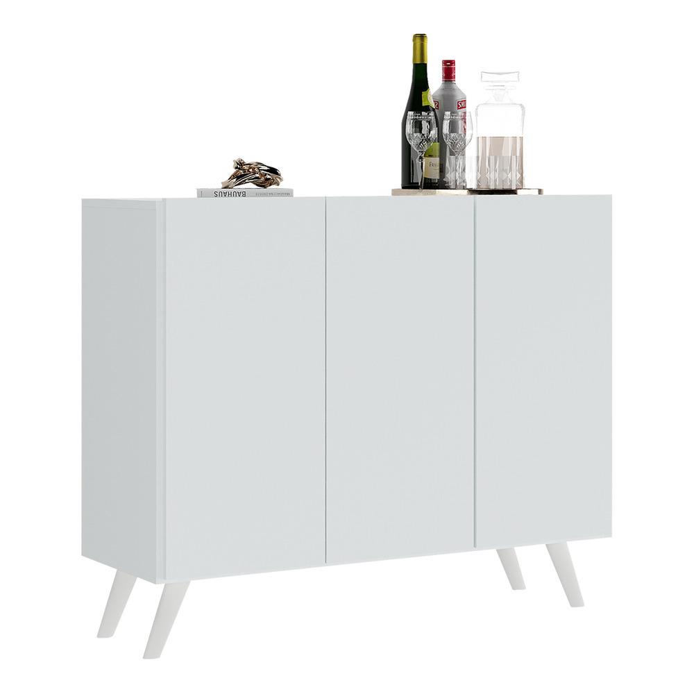 Aparador Buffet 3 Portas Retrô Veneza Multimóveis MP1009 Branco