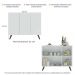 Aparador Buffet 3 Portas Retrô Veneza Multimóveis MP1009 Branco/Preto