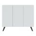 Aparador Buffet 3 Portas Retrô Veneza Multimóveis MP1009 Branco/Preto