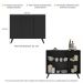 Aparador Buffet 3 Portas Retrô Veneza Multimóveis MP1009 Preto