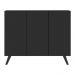 Aparador Buffet 3 Portas Retrô Veneza Multimóveis MP1009 Preto