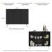 Aparador Buffet 3 Portas Retrô Veneza Multimóveis MP1009 Preto/Branco