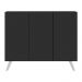 Aparador Buffet 3 Portas Retrô Veneza Multimóveis MP1009 Preto/Branco