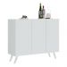 Aparador Buffet 3 Portas Retrô Veneza Multimóveis V1009 Branco