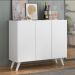 Aparador Buffet 3 Portas Retrô Veneza Multimóveis V1009 Branco