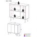 Aparador Buffet 3 Portas Retrô Veneza Multimóveis V1009 Branco/Natural