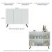 Aparador Buffet 3 Portas Retrô Veneza Multimóveis V1009 Branco/Preto