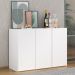 Aparador Buffet 3 Portas Veneza Multimóveis V1007 Branco