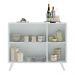 Aparador Buffet 3 Portas com Espelho Retrô Vegas Multimóveis MP1013 Branco