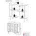 Aparador Buffet 3 Portas com Espelho Retrô Vegas Multimóveis MP1013 Branco/Natural