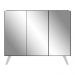 Aparador Buffet 3 Portas com Espelho Retrô Vegas Multimóveis MP1013 Preto/Branco