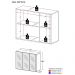Aparador Buffet 3 Portas com Espelho Suspenso Vegas Multimóveis MP1012 Branco