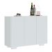 Aparador Buffet 3 Portas com Pés Quadrados Veneza Multimóveis MP1010 Branco