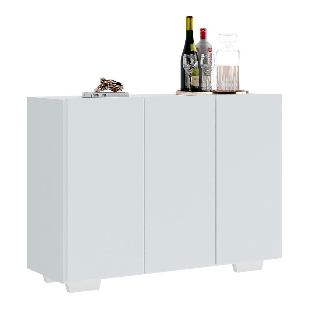 Aparador Buffet 3 Portas com Pés Quadrados Veneza Multimóveis MP1010 Branco