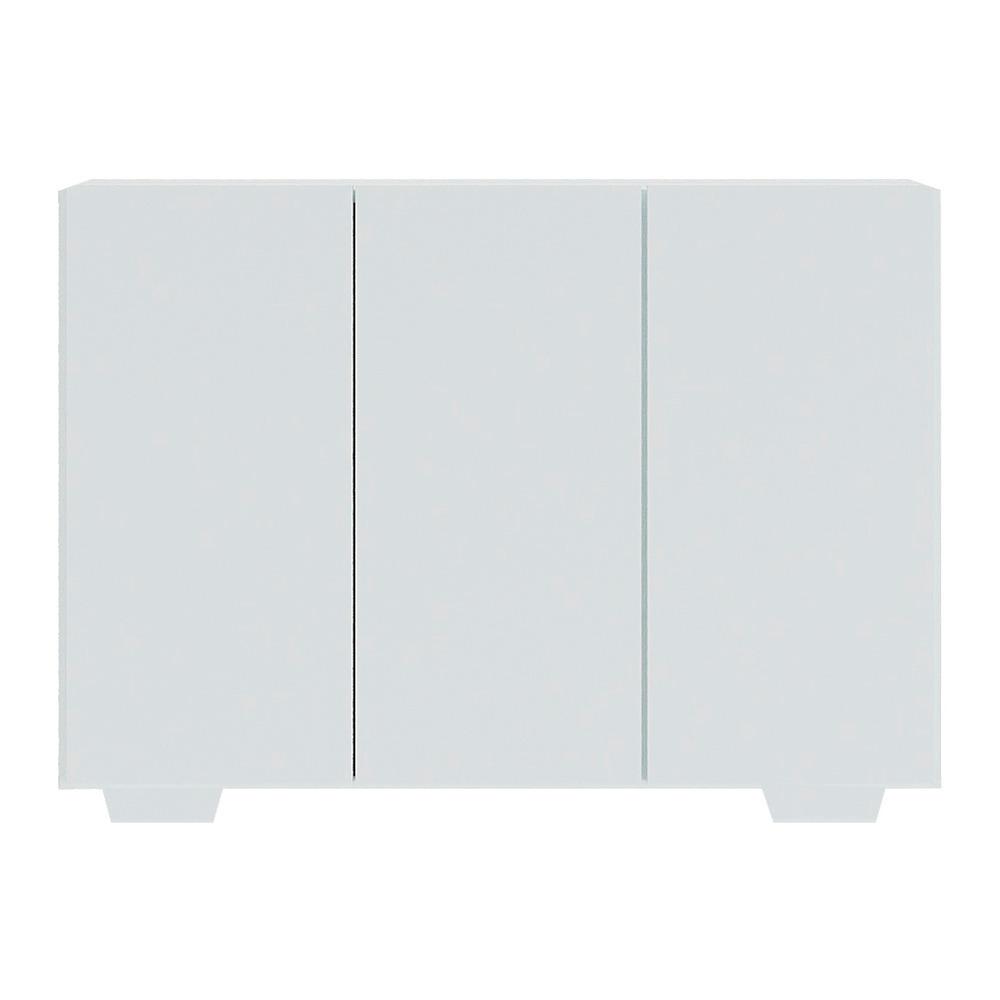 Aparador Buffet 3 Portas com Pés Quadrados Veneza Multimóveis MP1010 Branco