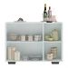Aparador Buffet 3 Portas com Pés Quadrados Veneza Multimóveis MP1010 Branco/Preto
