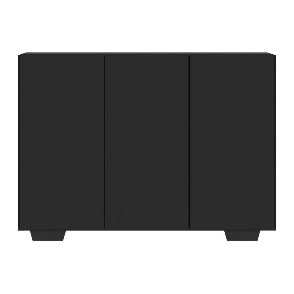 Aparador Buffet 3 Portas com Pés Quadrados Veneza Multimóveis MP1010 Preto