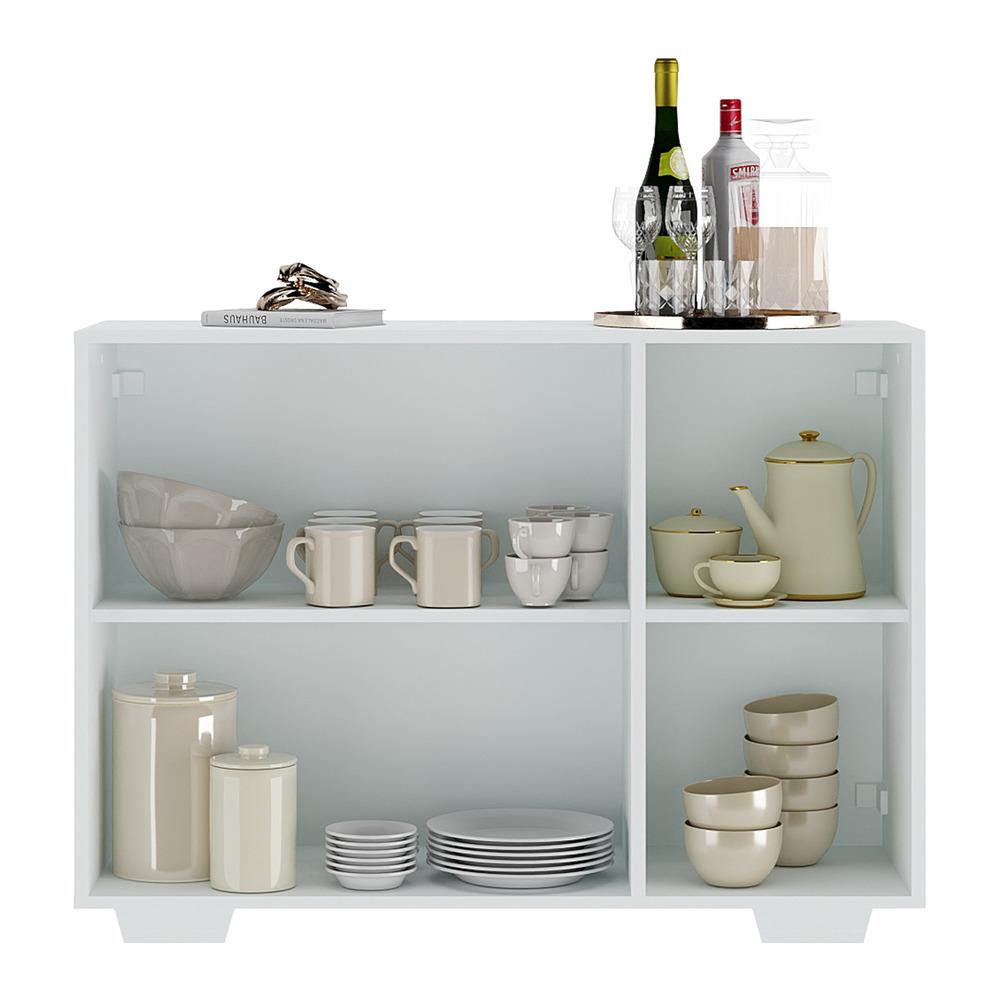 Aparador Buffet 3 Portas com Pés Quadrados Veneza Multimóveis V1010 Branco