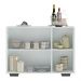 Aparador Buffet 3 Portas com Pés Quadrados Veneza Multimóveis V1010 Branco/Preto