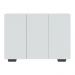 Aparador Buffet 3 Portas com Pés Quadrados Veneza Multimóveis V1010 Branco/Preto