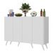 Aparador Buffet 4 Portas Retrô Alemanha Multimóveis BR3556 Branco