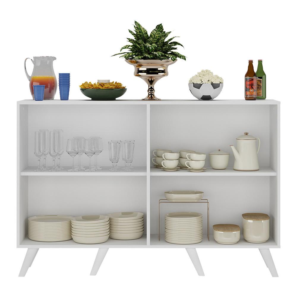 Aparador Buffet 4 Portas Retrô Alemanha Multimóveis BR3556 Branco