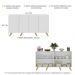 Aparador Buffet 4 Portas Retrô Alemanha Multimóveis BR3556 Branco/Natural
