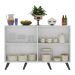 Aparador Buffet 4 Portas Retrô Alemanha Multimóveis BR3556 Branco/Preto
