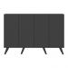 Aparador Buffet 4 Portas Retrô Alemanha Multimóveis BR3556 Preto