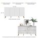 Aparador Buffet 4 Portas Retrô Veneza Multimóveis V3556 Branco/Natural