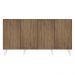 Aparador Buffet 4 Portas Retrô Veneza Multimóveis V3556 Rustic/Branco