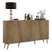 Aparador Buffet 4 Portas Retrô Veneza Multimóveis V3556 Rustic/Natural